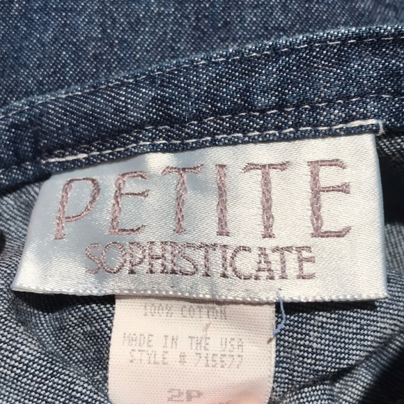 Petite Sophisticate 2P Denim Skort with pockets - Picture 2 of 7